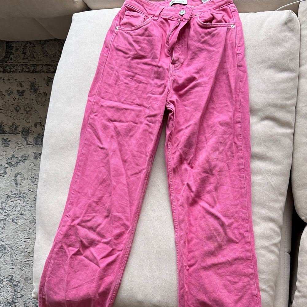 Zara Pink Boot Cut Jeans
